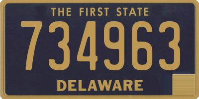 DE license plate 734963