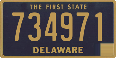 DE license plate 734971