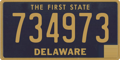 DE license plate 734973
