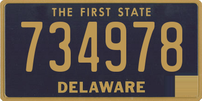 DE license plate 734978