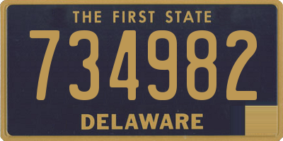 DE license plate 734982