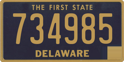 DE license plate 734985