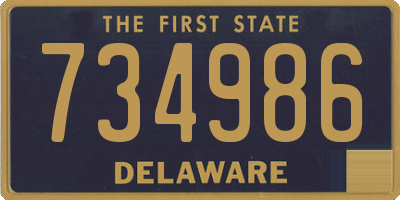 DE license plate 734986