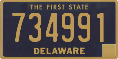 DE license plate 734991