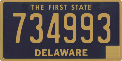 DE license plate 734993
