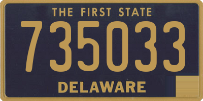 DE license plate 735033