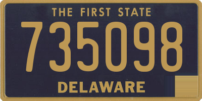 DE license plate 735098