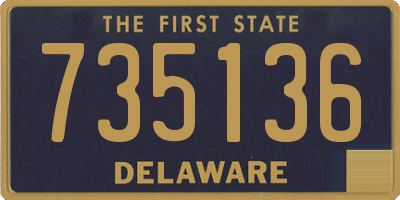 DE license plate 735136