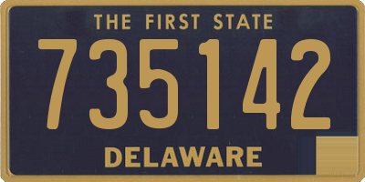DE license plate 735142