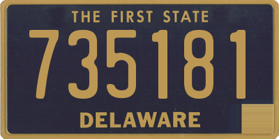 DE license plate 735181