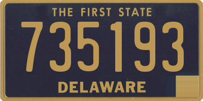 DE license plate 735193
