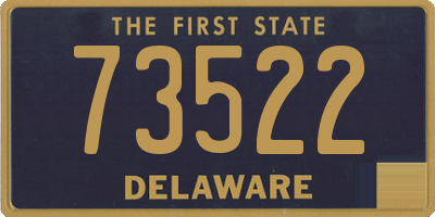 DE license plate 73522