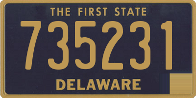 DE license plate 735231