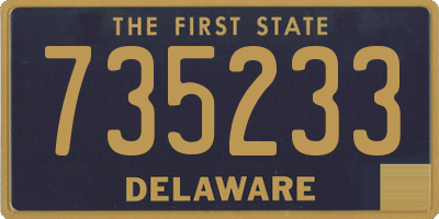 DE license plate 735233