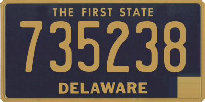 DE license plate 735238