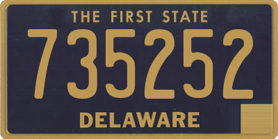 DE license plate 735252