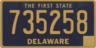 DE license plate 735258