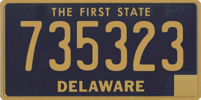 DE license plate 735323