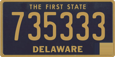 DE license plate 735333