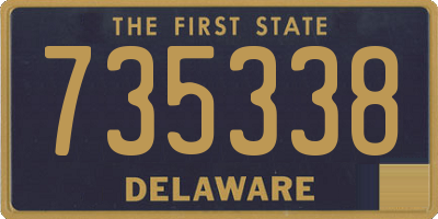 DE license plate 735338