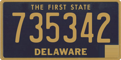 DE license plate 735342