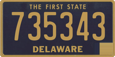 DE license plate 735343
