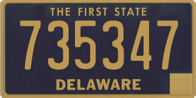 DE license plate 735347