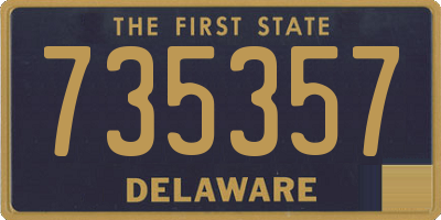 DE license plate 735357