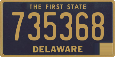 DE license plate 735368