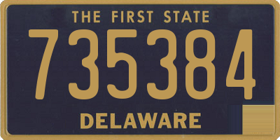 DE license plate 735384