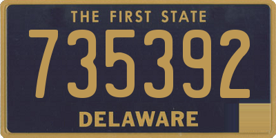 DE license plate 735392
