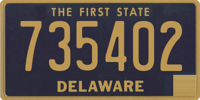 DE license plate 735402