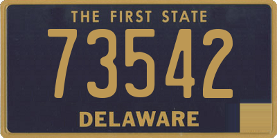 DE license plate 73542