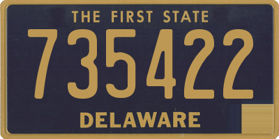 DE license plate 735422