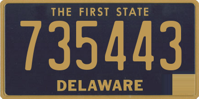 DE license plate 735443