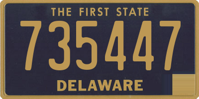 DE license plate 735447