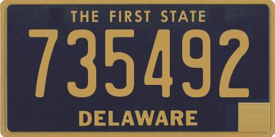 DE license plate 735492