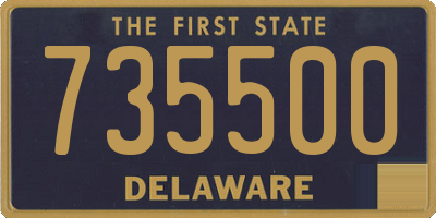 DE license plate 735500