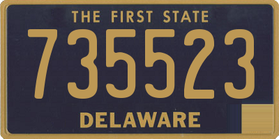 DE license plate 735523