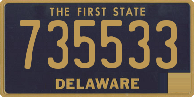 DE license plate 735533