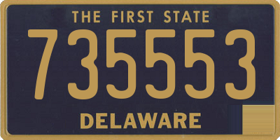 DE license plate 735553