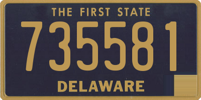 DE license plate 735581