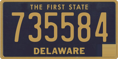 DE license plate 735584