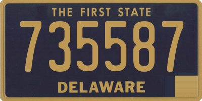 DE license plate 735587