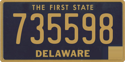 DE license plate 735598