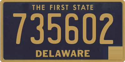 DE license plate 735602