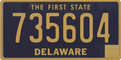 DE license plate 735604