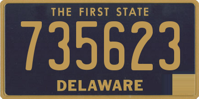 DE license plate 735623