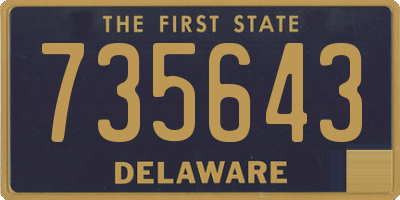DE license plate 735643