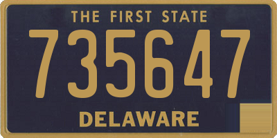 DE license plate 735647